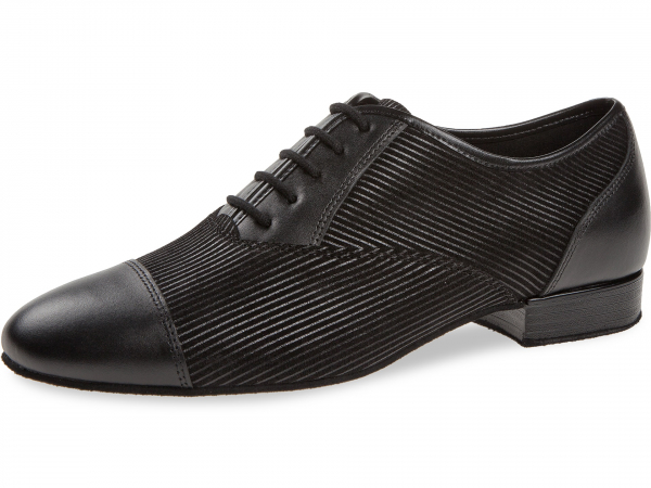 Diamant 077 075 165 Mod. 077 mens dance shoes width G regular heel 2 cm black leather / black laser suede