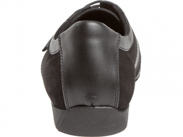 Diamant 123-225-070 Mod. 123 mens Ballroom Sneaker width H for wide feet wedge heel 2,5 cm black leather black suede