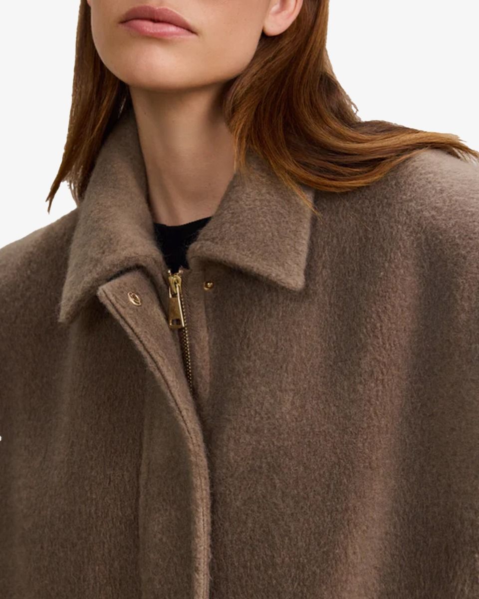 JUNE vegan mohair vest truffel - Afbeelding 3