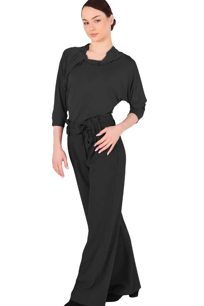 Damen Tanzshirt SANDY Schwarz – Gesamt