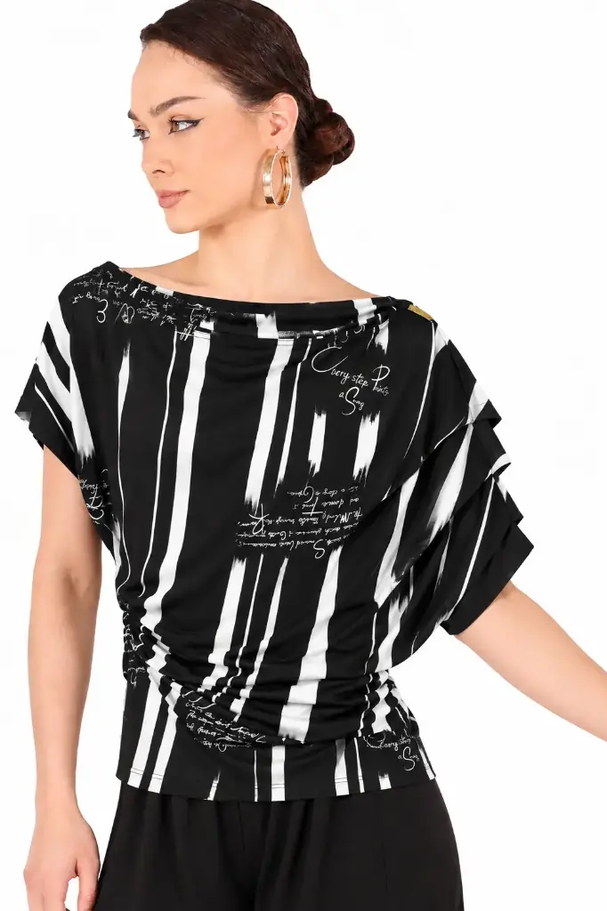 [1MF231103d-XSscwe-8900] Damen Tanzshirt _SARA_ dance2 (XS)
