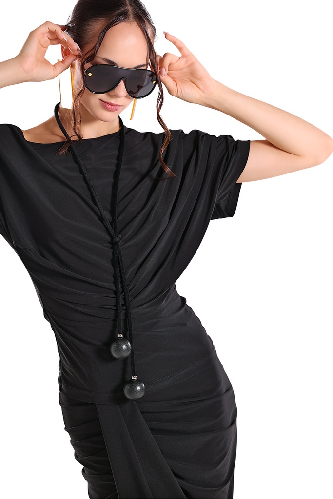 MALY Dames Tanzshirt SARA Zwart – Model MF231103 - Afbeelding 3